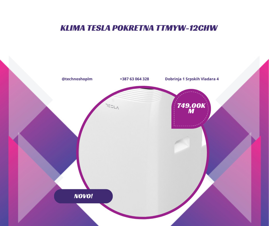 Klima Tesla pokretna TTMYW 12CHW — fotografija 1