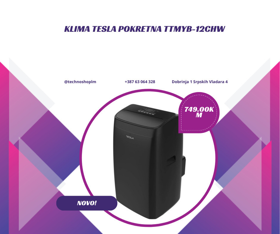 Tesla Pokretna Klima TTMYB 12CHW — fotografija 1