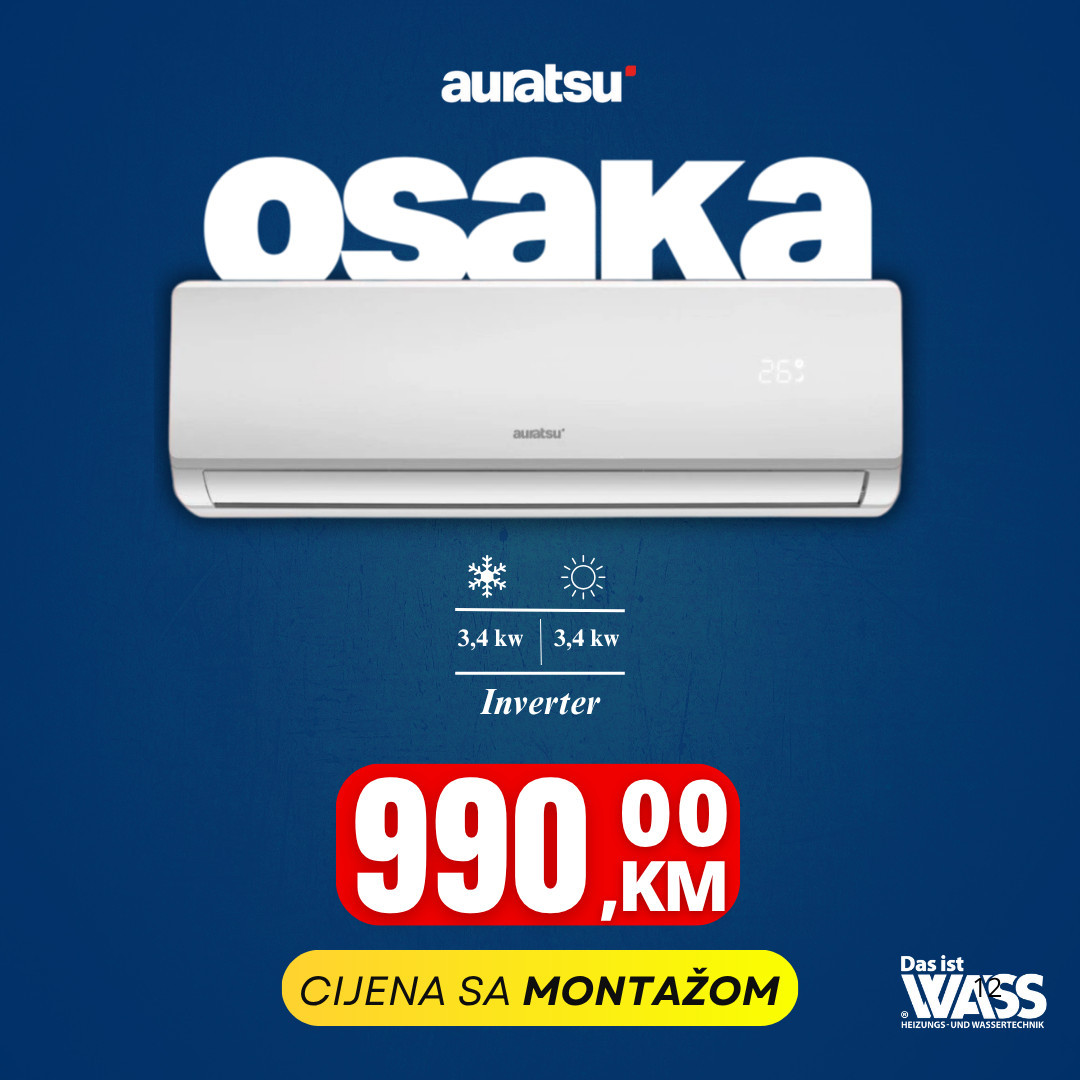 KLIMA INVERTER AURATSU OSAKA 12KA + MONTAŽA — fotografija 1