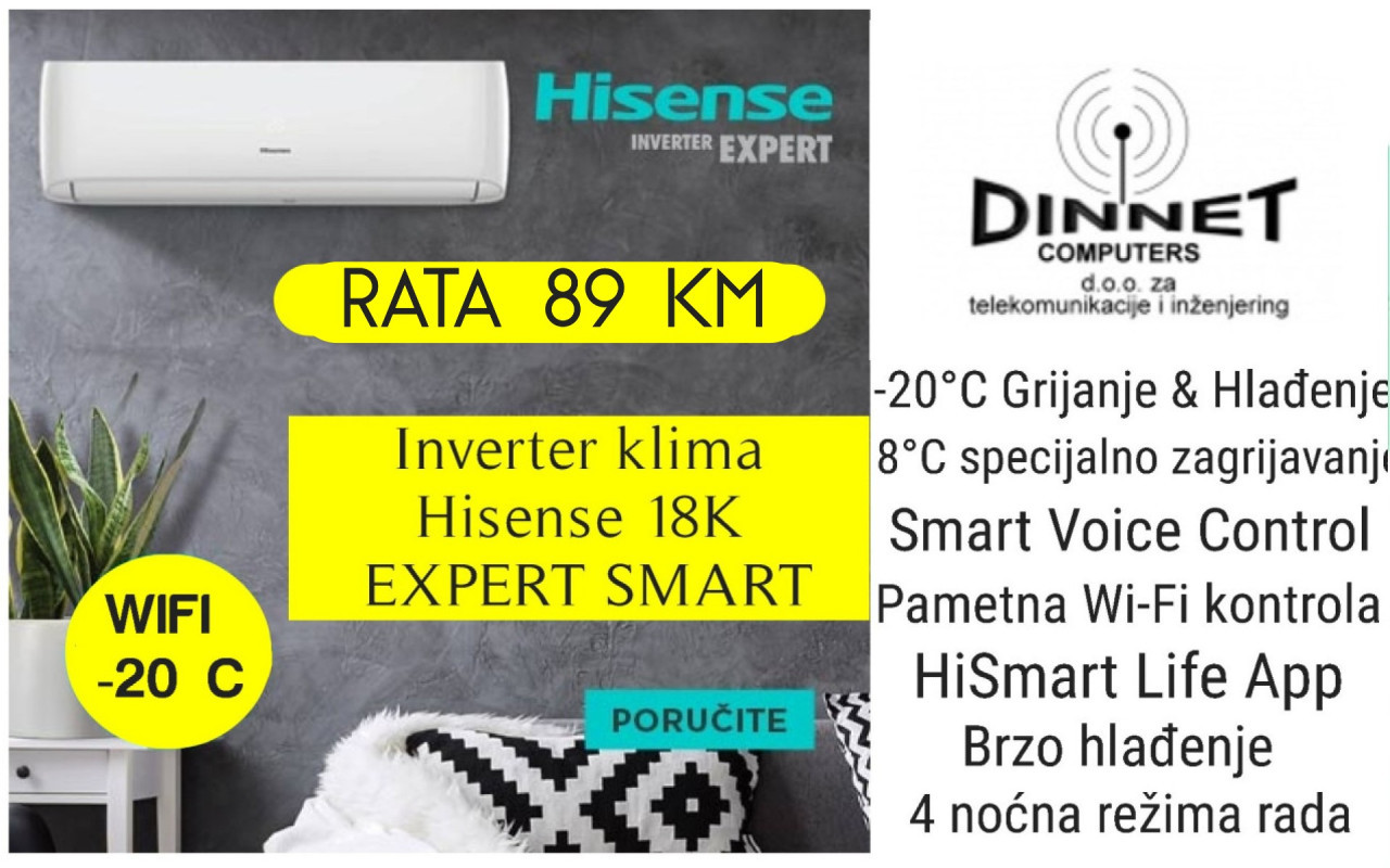 Inverter klima Hisense 18K EXPERT SMART — fotografija 1