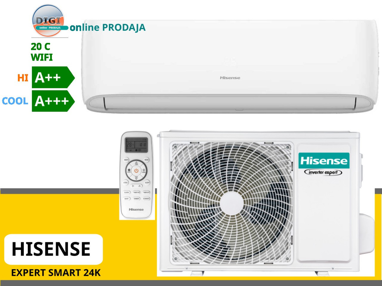 INVERTER 24 EXPERT SMART 24K -20 C WIFI DIGI PRNJAVOR — fotografija 1