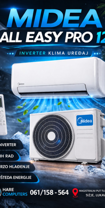 MIDEA INVERTER KLIMA 12 (12000 BTU) ALL EASY PRO — fotografija 1