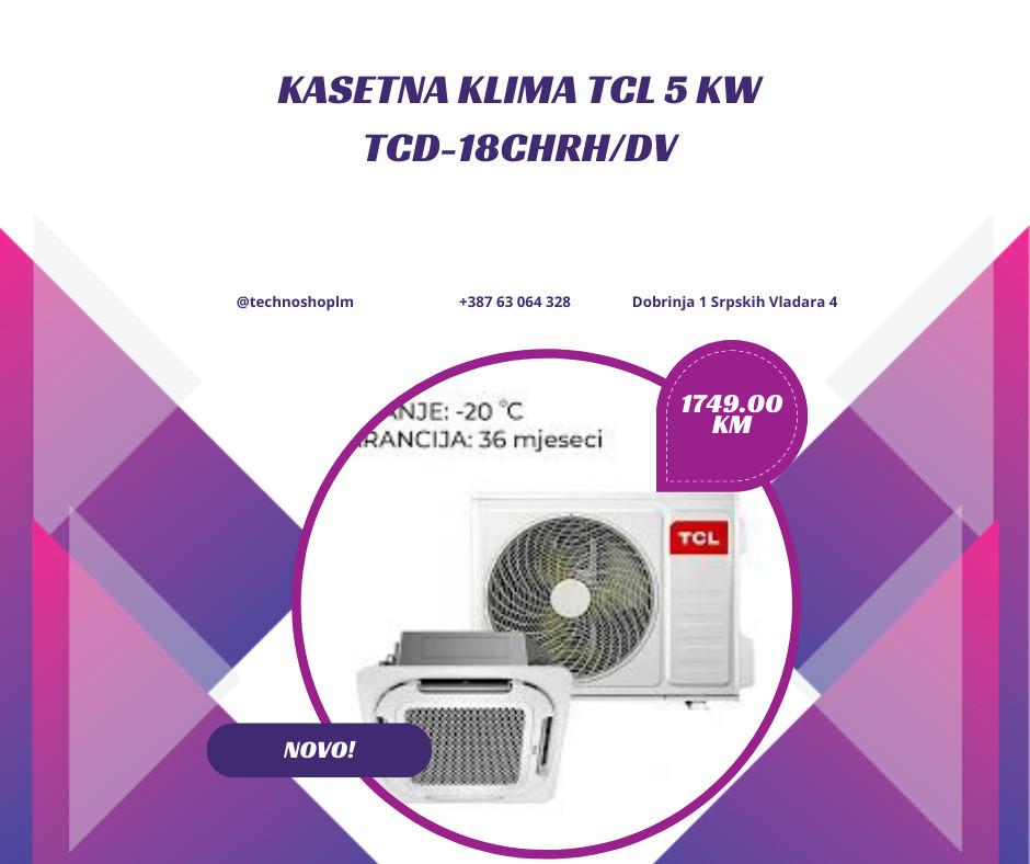 KASETNA KLIMA TCL 5KW — fotografija 1