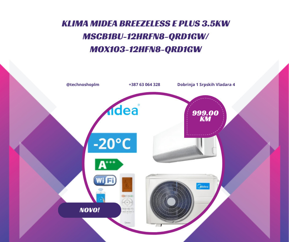Klima Midea Breezeless E PLUS — fotografija 1