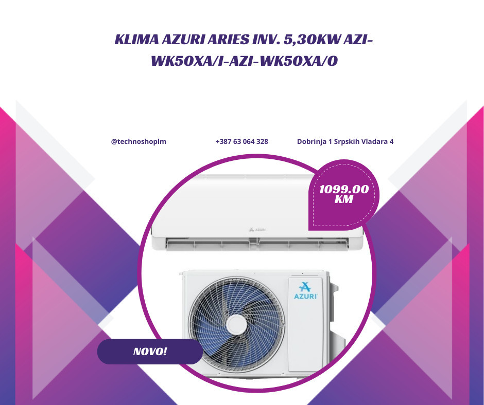 Klima uređaj AZURI ARIES Inverter 5,3 kW — fotografija 1