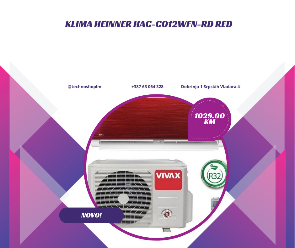 Klima uređaj Heinner HAC-CO12WFN-RD — fotografija 1