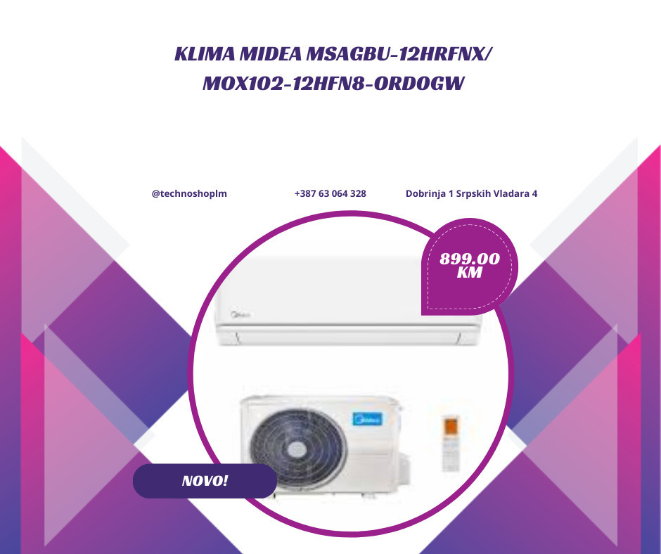 Klima uređaj Midea MSAGBU-12HRFNX / MOX102-12HFN8 — fotografija 1