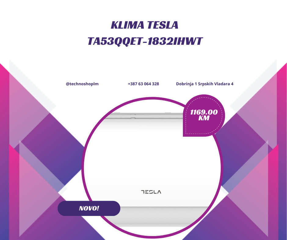 Klima Tesla TA53QQET-1832IHWT Inverter 18K — fotografija 1