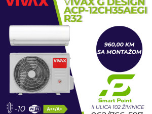 VIVAX G/AEGI dizajn klima uređaj ACP-12CH35AEGI+ R32 sa montažom