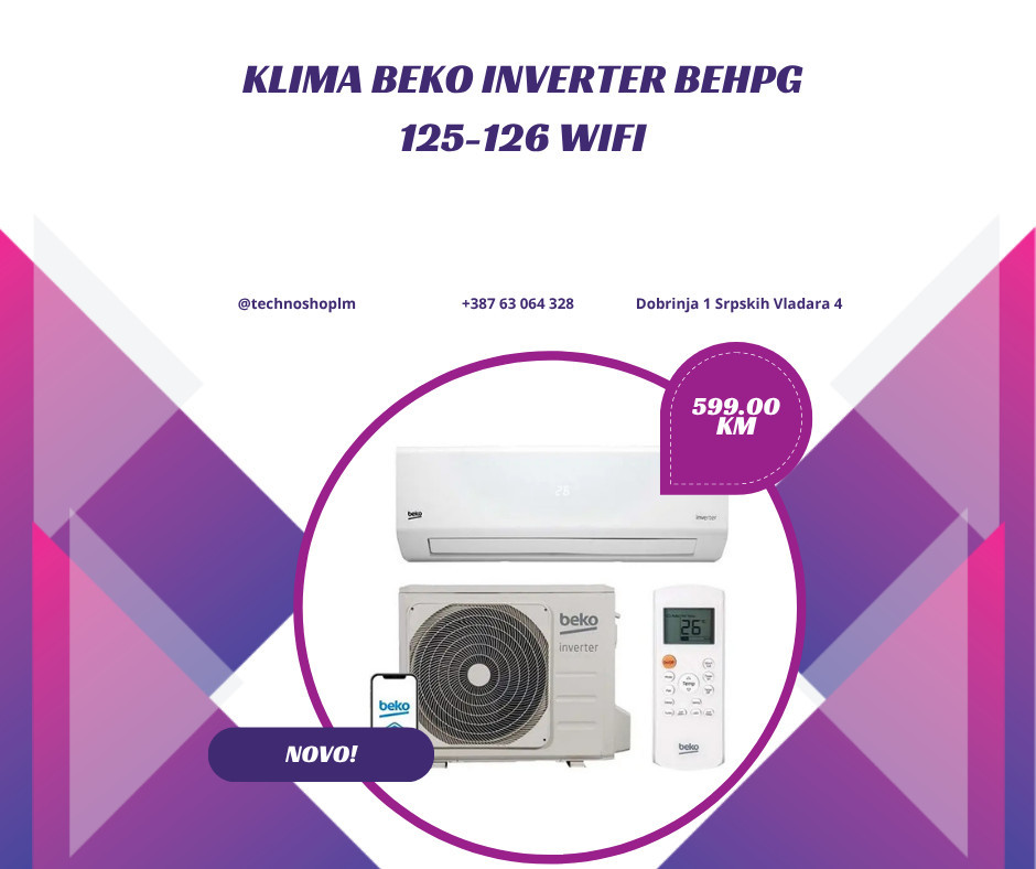 Beko Inverter BEHPG 125-126 Klima WiFi — fotografija 1