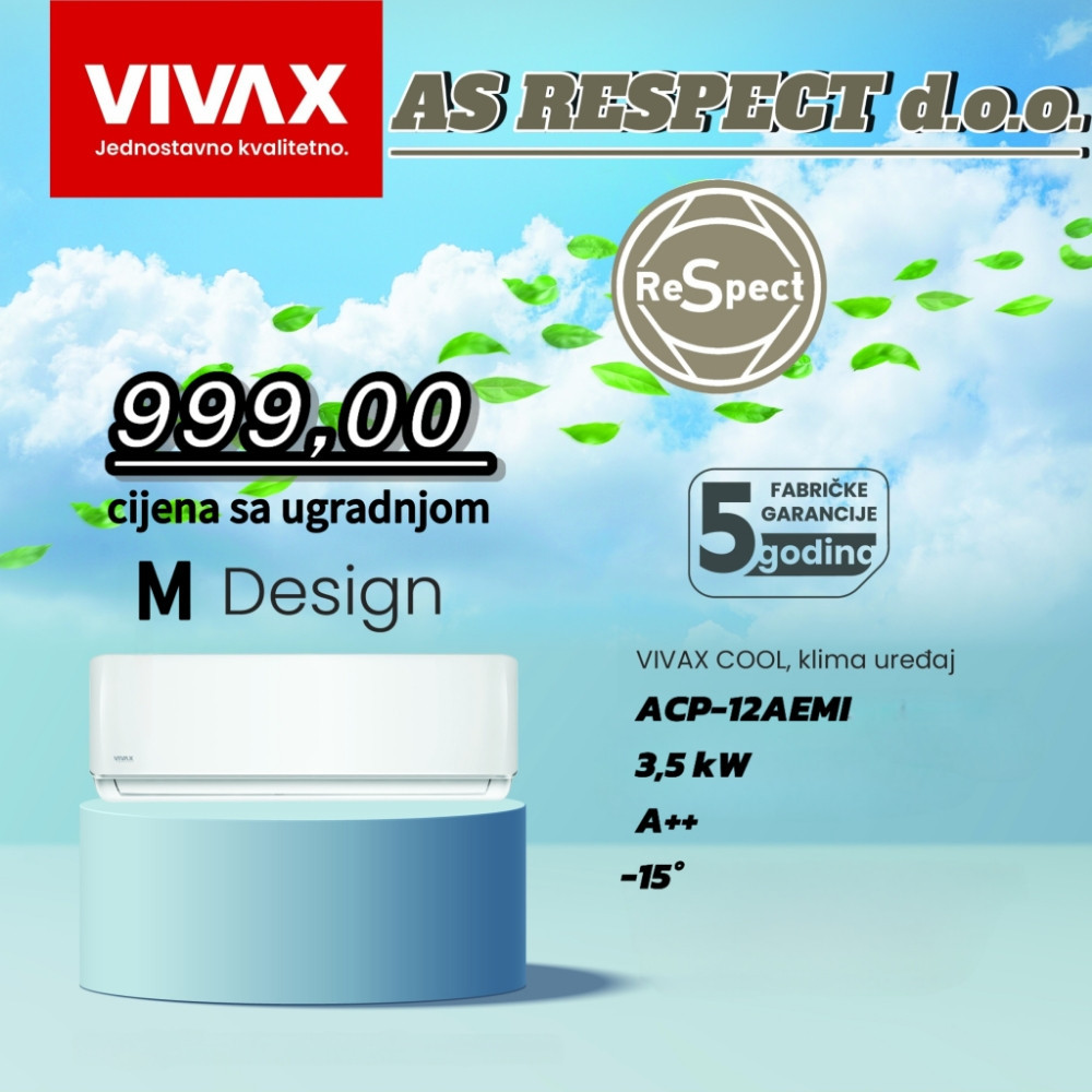 Klima VIVAX 12 INVERTER - 999,00 SA UGRADNJOM — fotografija 1