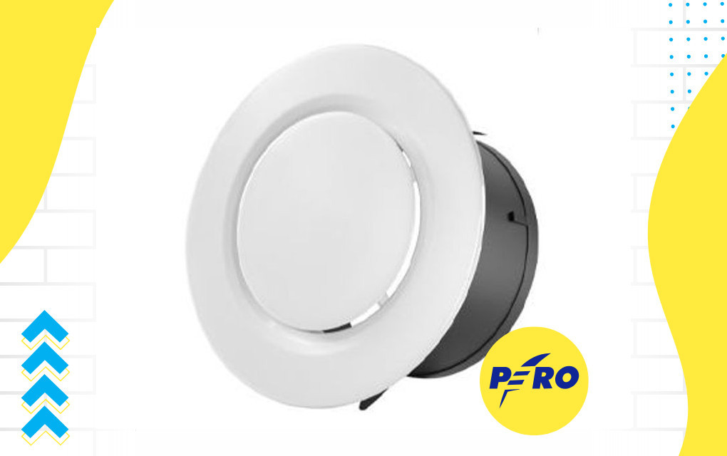 Poklopac ventilacijskog otvora 95mm bijeli okrugli 420-903 Commel — fotografija 1