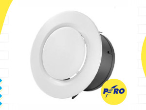 Poklopac ventilacijskog otvora 95mm bijeli okrugli 420-903 Commel — fotografija 1