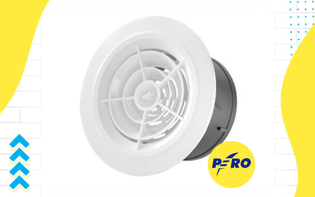 Poklopac ventilacijskog otvora 95mm bijeli okrugli 420-902 Commel — fotografija 1
