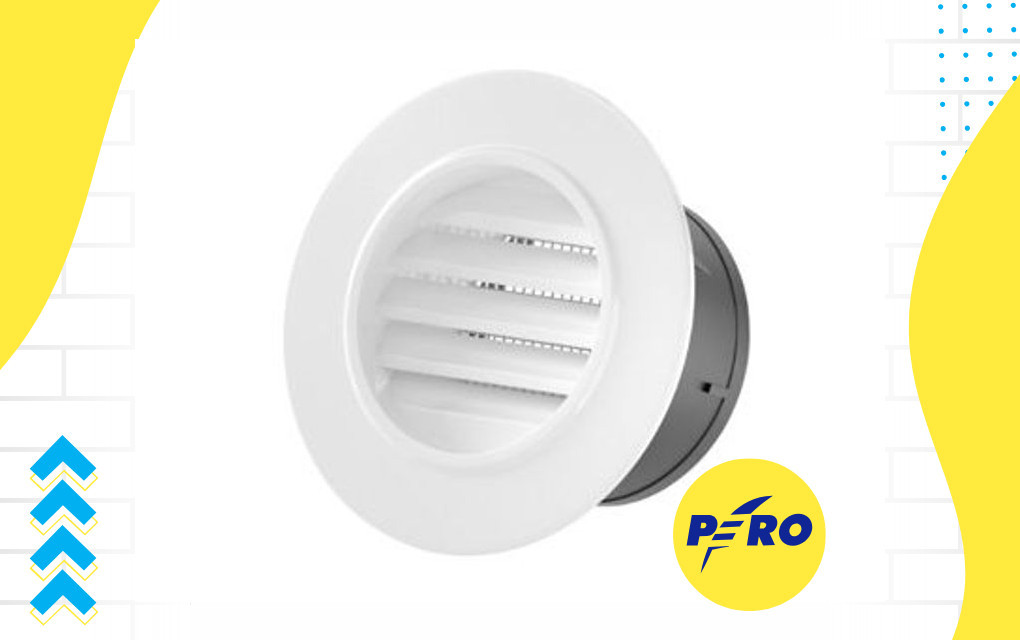 Poklopac ventilacijskog otvora 95mm bijeli okrugli 420-901 Commel — fotografija 1
