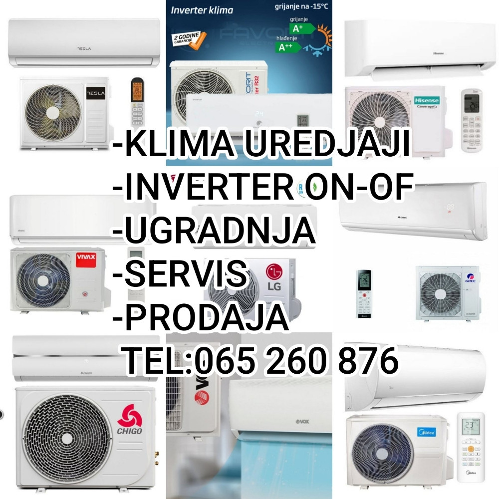 KLIMA UREDJAJ - KLIMA UREDJAJI INVERTER ON-OF TEL:065 260 876 — fotografija 1