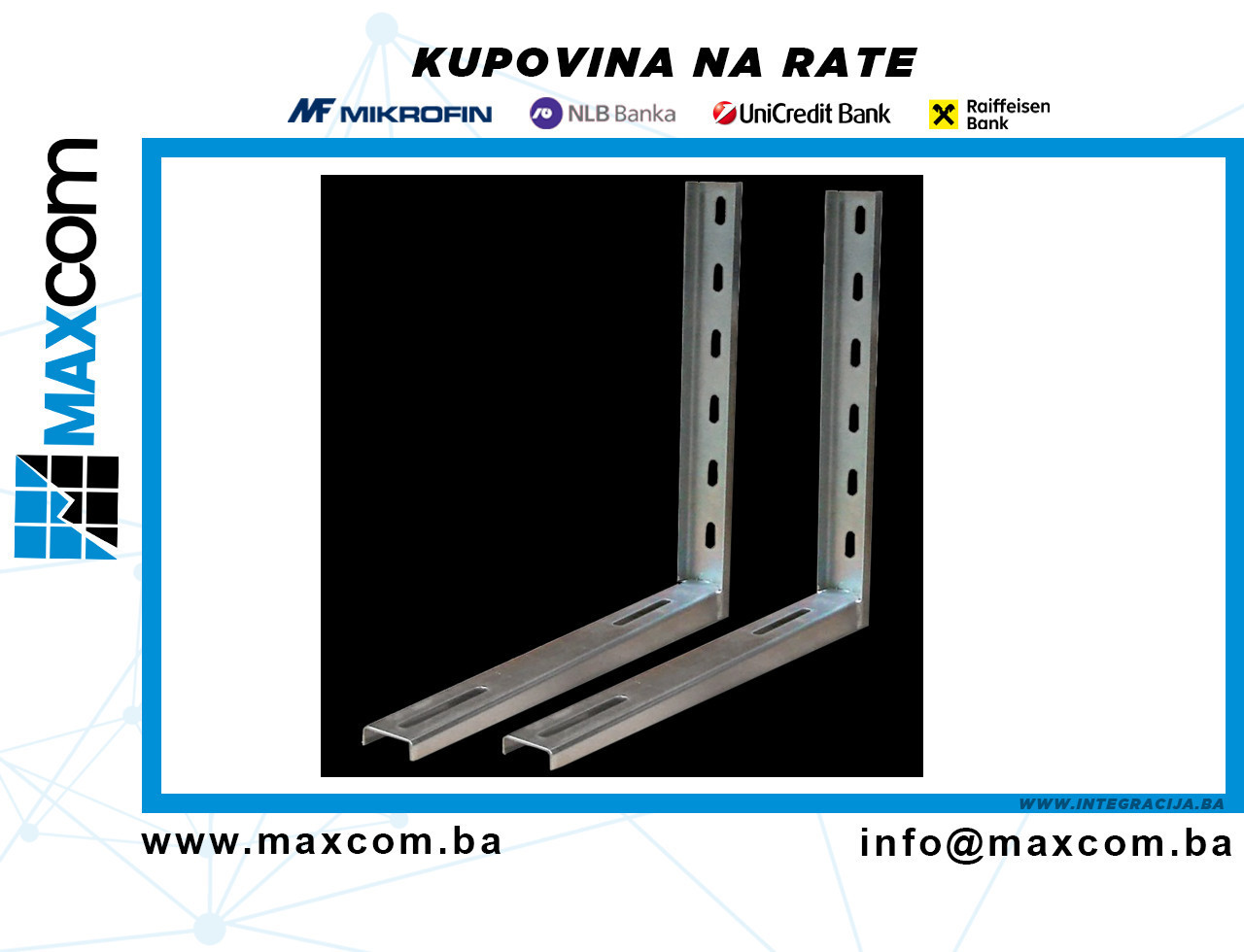 Tehnikum Nosač klima uređaja, za klime 12000Btu, 410x410x1.5 mm — fotografija 1