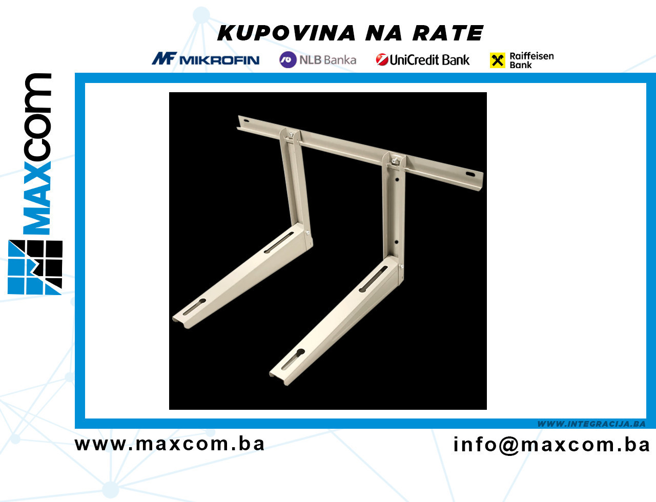 Maclean Nosač klima uređaja, do 200 kg., 380 x 450 mm - MC-623 — fotografija 1