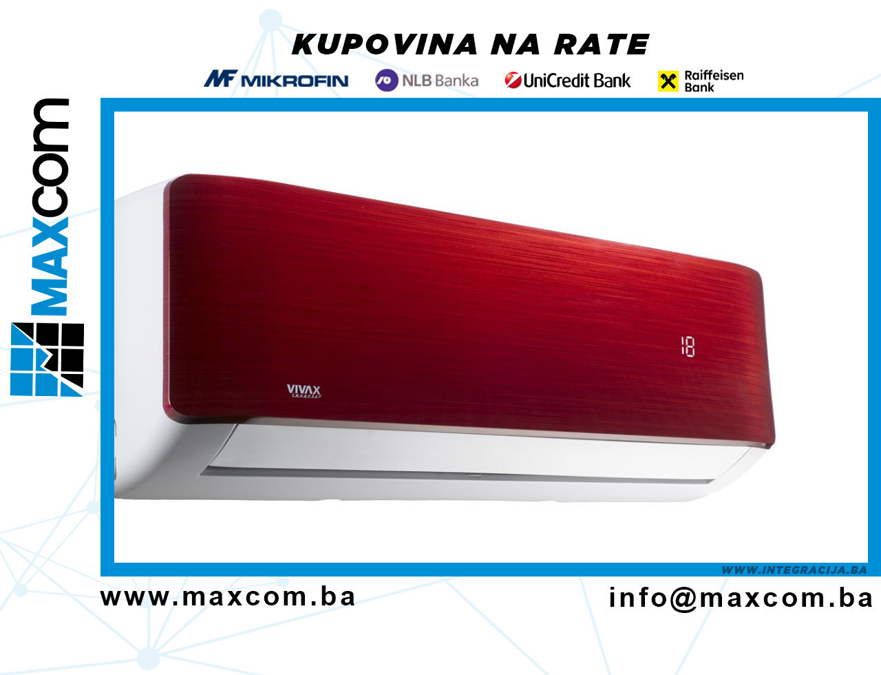 VIVAX COOL, klima uređaji, ACP-12CH35AERI R32 RED — fotografija 1