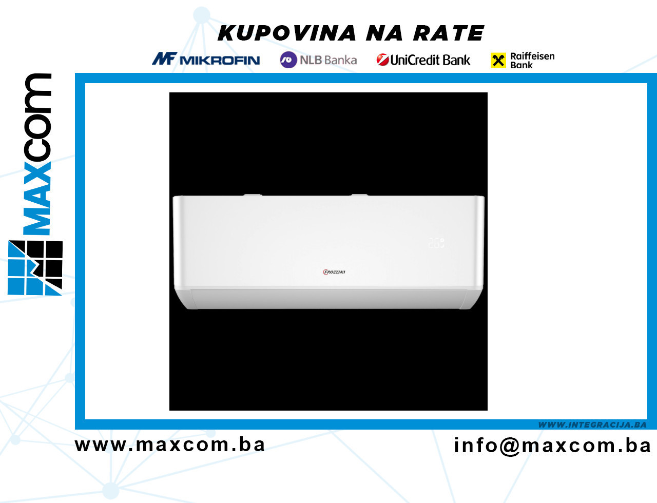 Frozzini Klima uređaj, 12000Btu, premium -20, Wifi, Inverter, AA — fotografija 1