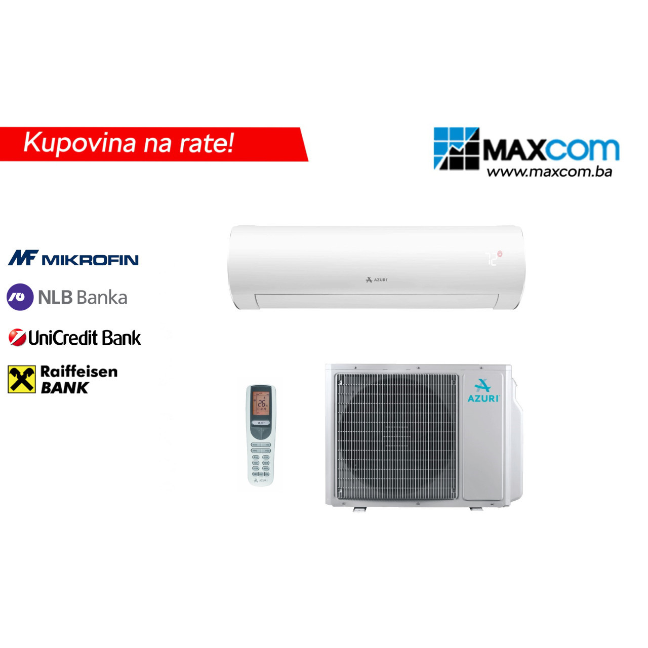 KLIMA UREĐAJ AZURI SUPRA 18-ka; Inverter + UGRADNJA — fotografija 1
