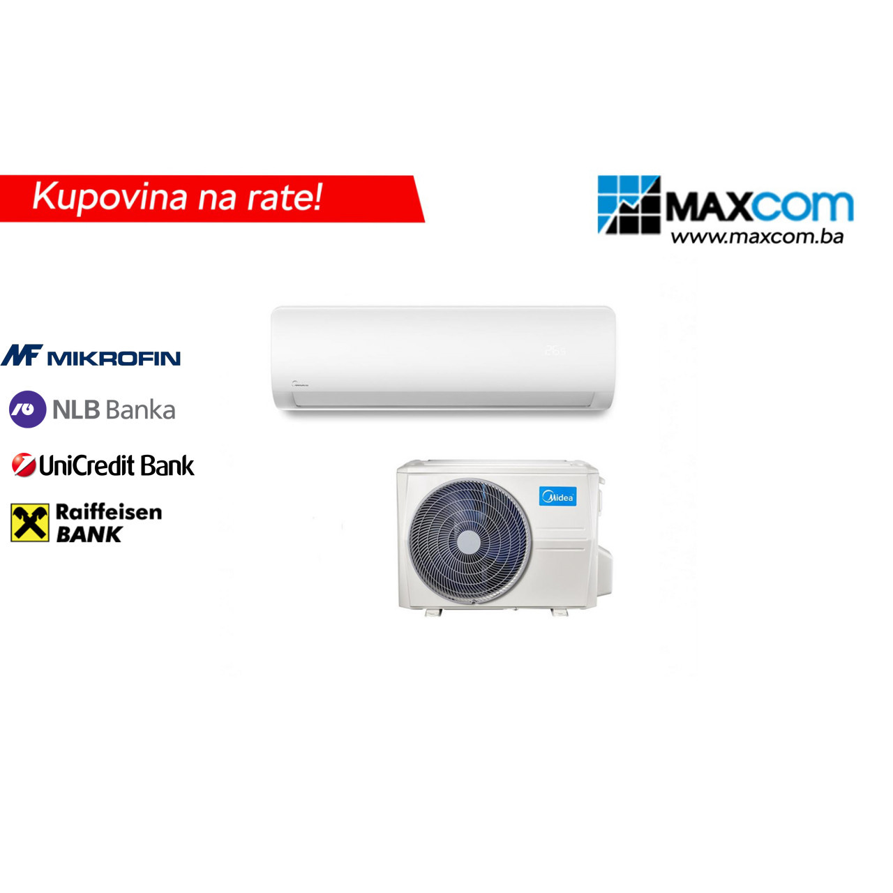 MIDEA KLIMA 12 ON/OFF + UGRADNJA — fotografija 1
