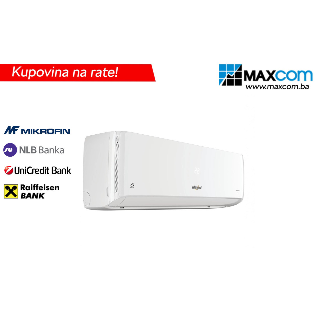Whirlpool klima uređaj SPICR 312W; Inverter  + UGRADNJA — fotografija 1