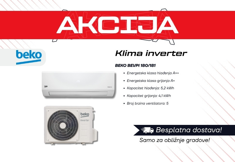 Klima uređaj BEKO BEVPI 180/181 Inverter| 5 god garancije|Dostava — fotografija 1