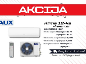 Inverter klima 12-ka AUX EXTREME HEAT | Dostava BESPLATNA!