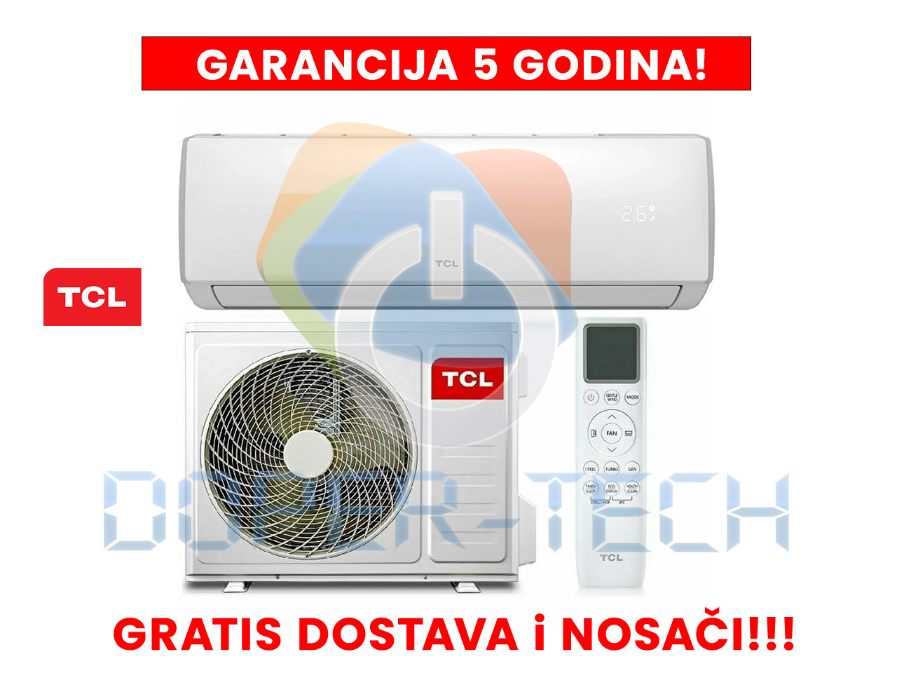 Klima inverter TCL TAC-12CHSD/XA73IFS GRATIS nosač i dostava — fotografija 1