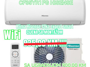 Hisense 12 inverter expert smart WiFi -20 sa montažom ugradnjom