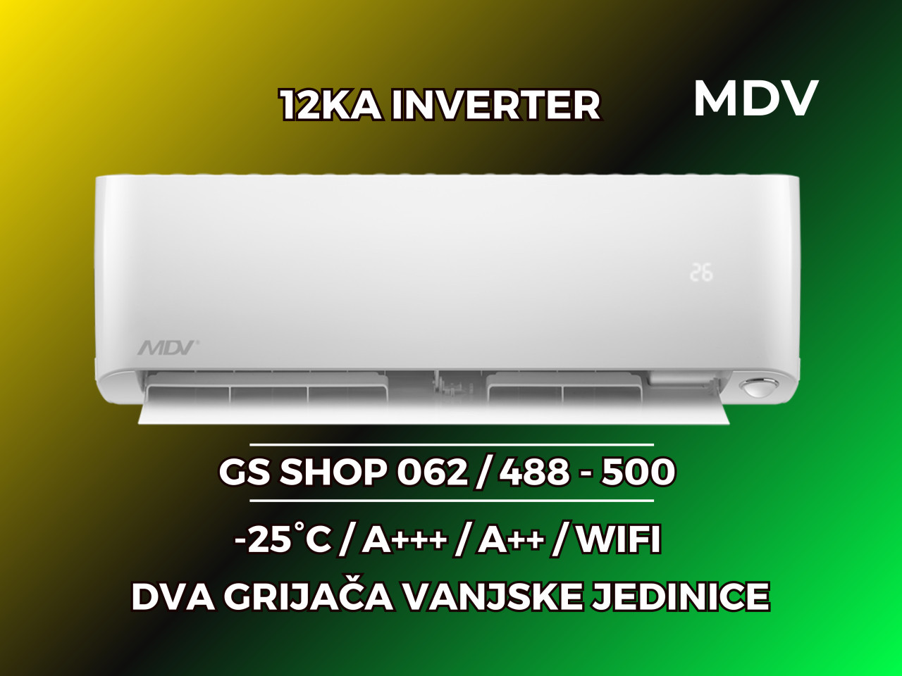 Klima MDV 12KA INVERTER -25 A+++ All Easy Pro 12KA — fotografija 1