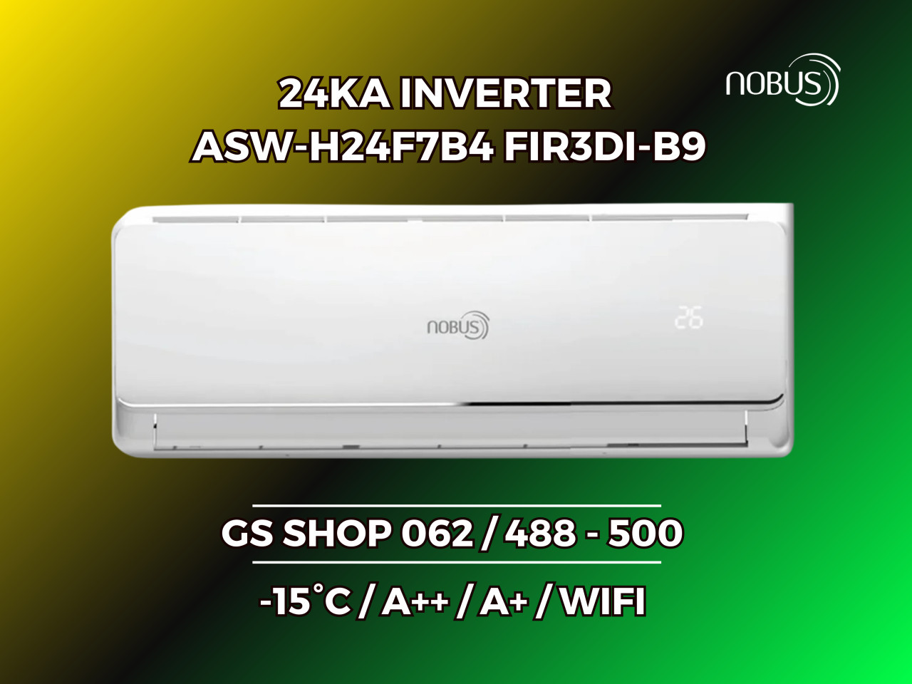 Klima NOBUS 24KA INVERTER -15 A++ WIFI — fotografija 1