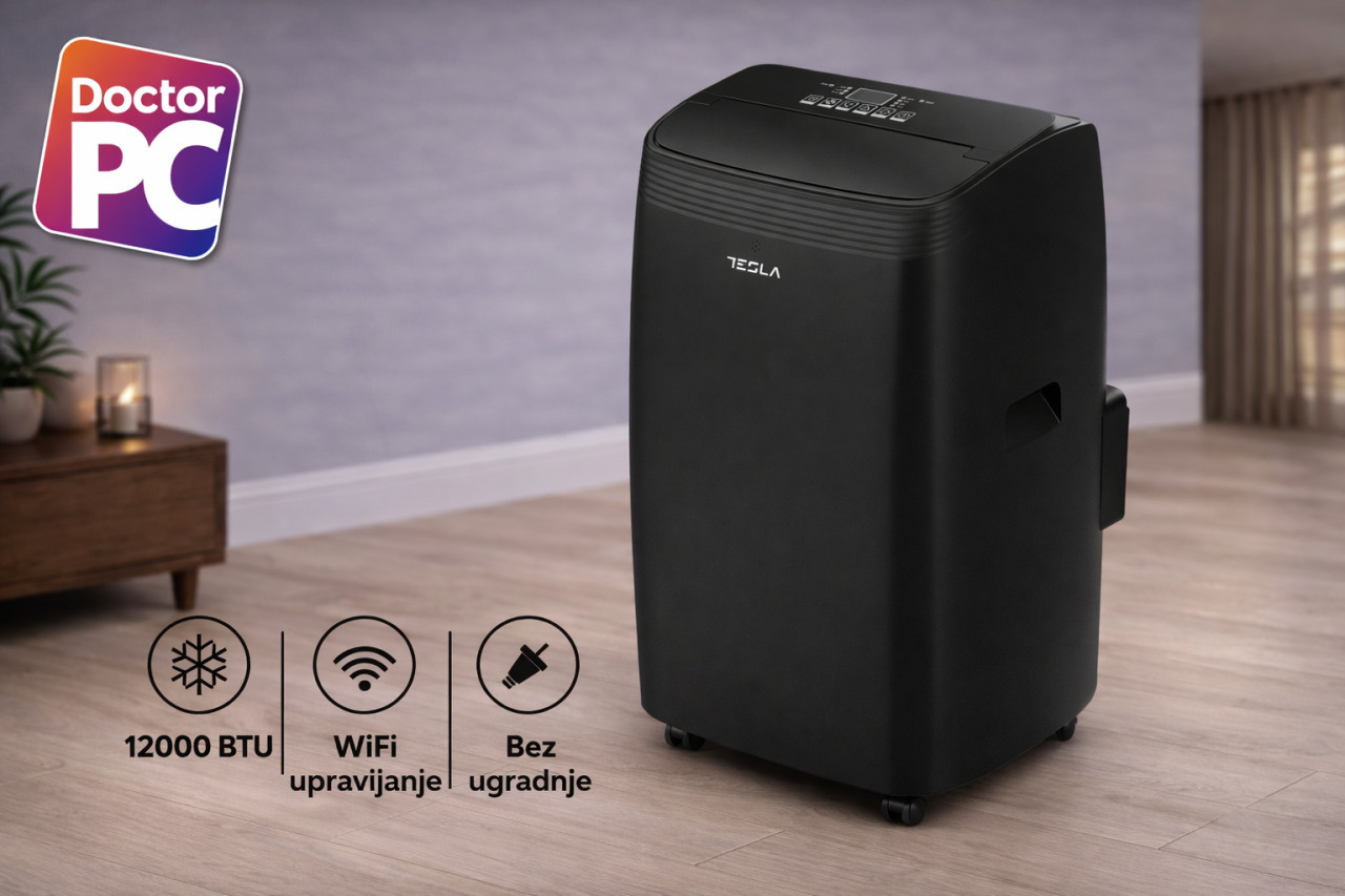 Klima Tesla Pokretna 12ka TTMYB-12CHW Inverter A R290 3.5kW — fotografija 1