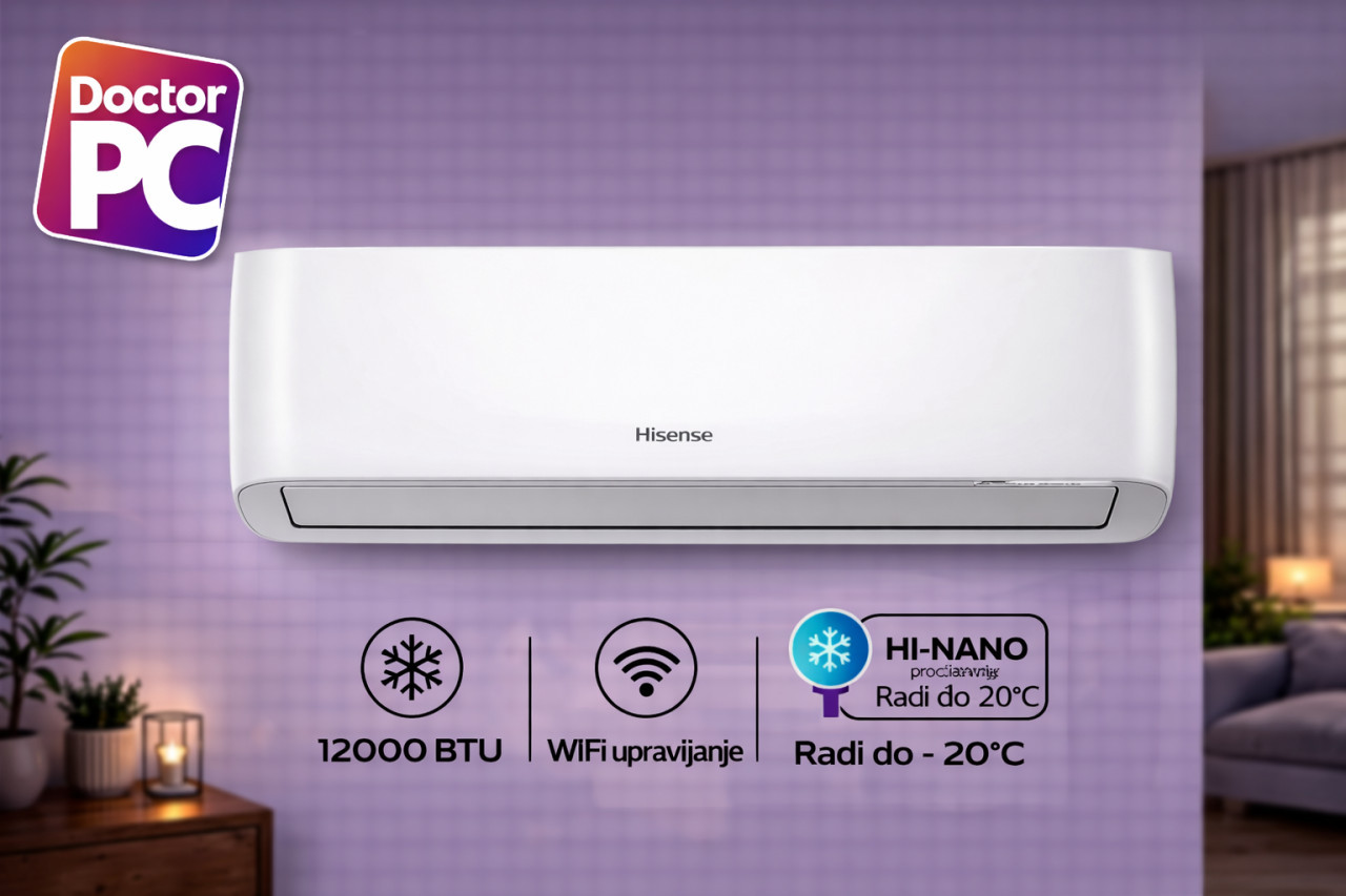 Klima Hisense Energy Pro HiNano 12K Inverter A+++/A+++ QE35XV0E — fotografija 1