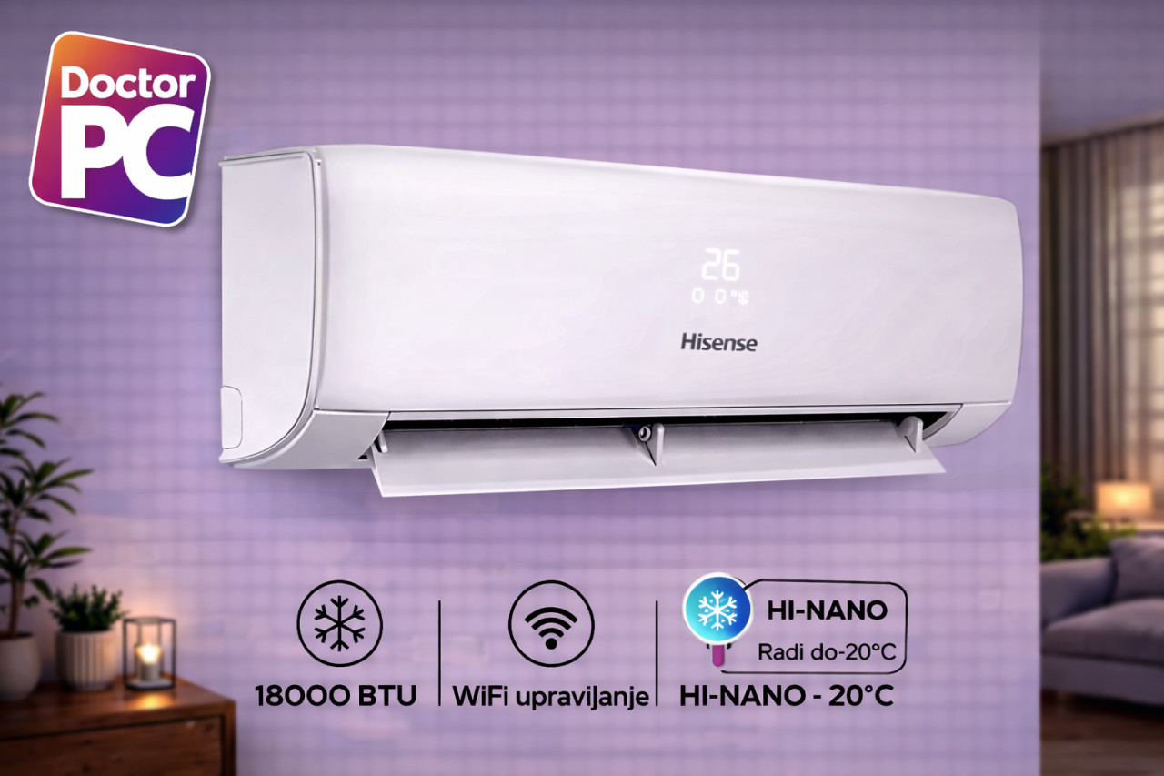 Klima Hisense Wings Pro HiNano 18K Inverter KB50XS1EG/KB50XS1EW — fotografija 1