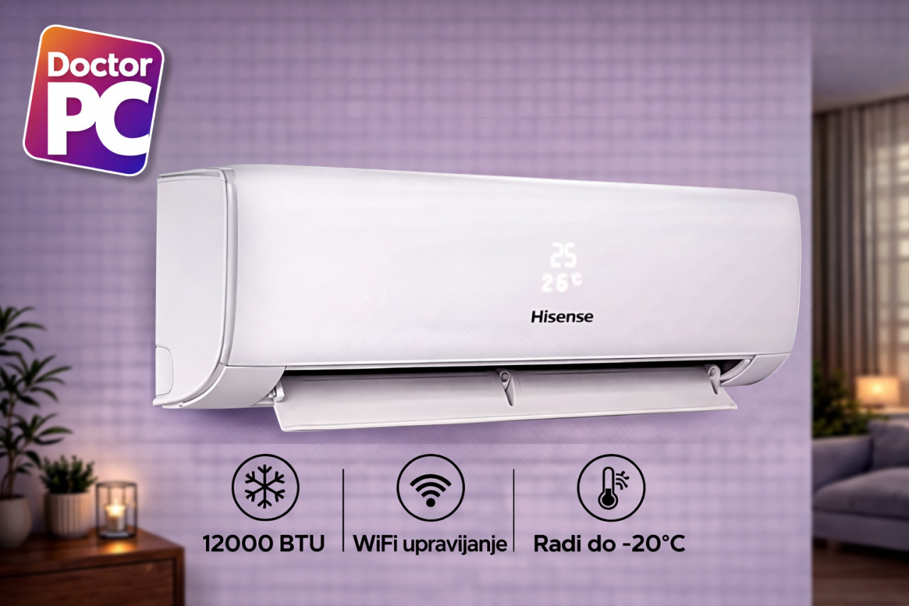 Klima Hisense Wings Pro 12K Inverter A++/A+ KB35YR3EG/KB35YR3EW — fotografija 1