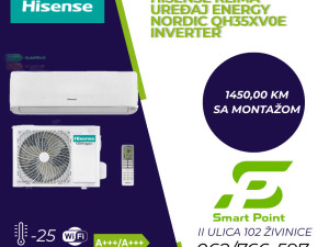Hisense klima uređaj Energy Nordic QH35XV0E Inverter sa montažom