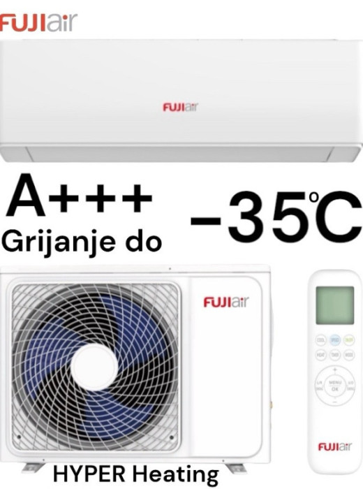 Inverter klima FujiAir Attakai 3,8 kW A+++, - 35C — fotografija 1