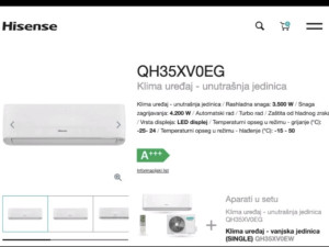 Klima Hisense NORDIC 12,-25 A+++ sa MONTAZOM — fotografija 1