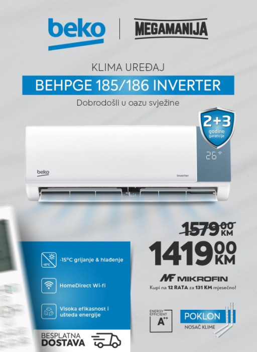 AKCIJA Beko Klima 18K BEHPGE INVERTER wi-fi — fotografija 1