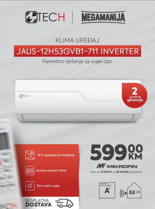 Vox & Mtech klima, inverter 12 ka -15 stepeni — fotografija 1