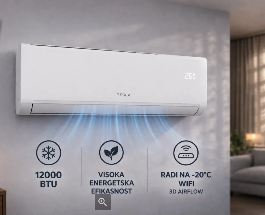Klima Tesla 12 Select 12ka Inverter -20 A++ TD34TP2T-1232IAW — fotografija 1