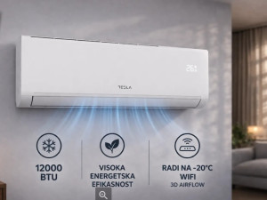 Klima Tesla 12 Select 12ka Inverter -20 A++ TD34TP2T-1232IAW — fotografija 1