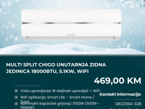 Multi split Chigo unutarnja zidna jedinica 18000BTU, 5.1kW, WiFi