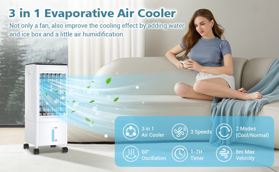 Mini Klima Ventilator Prijenosna Pokretna Klime Osvjezivac Zraka — fotografija 1