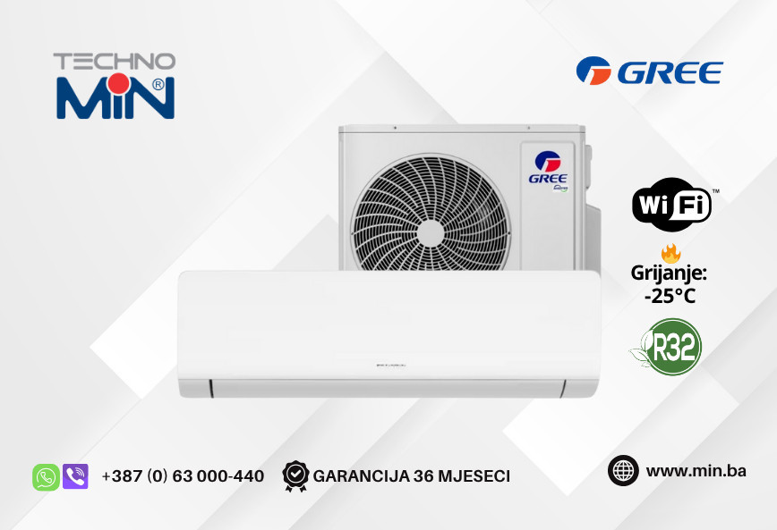 Gree Cosmo Regular GWH12AWCXB 12ka Inverter 3.5kW R32 Wi-Fi -25C — fotografija 1