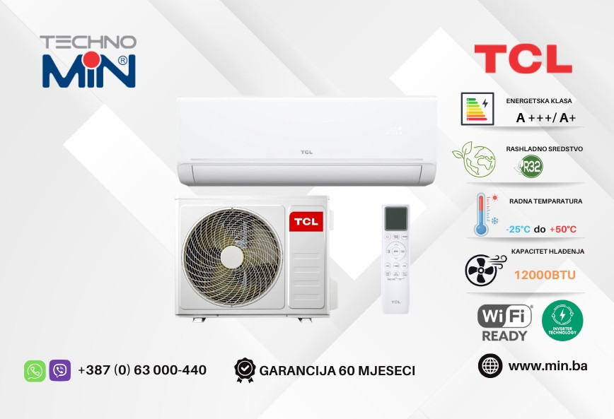 TCL SaveIN AI Inverter klima TAC-12CHSD/ZG31I 12-ka 3.4kW — fotografija 1