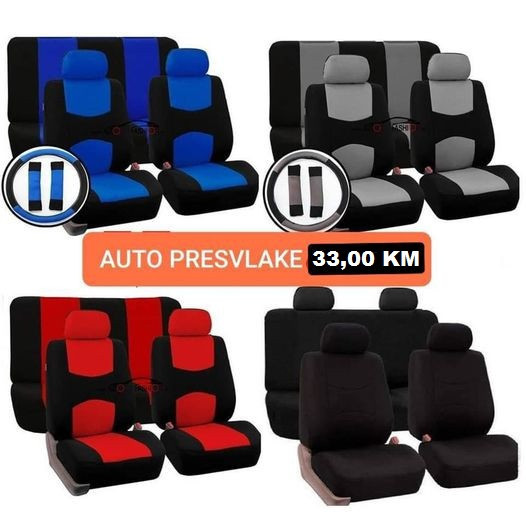 Auto presvlake za auto sa navlakama za Volan i Pojas — fotografija 1