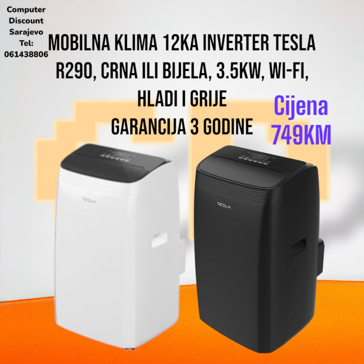 Klima Mobilna Inverter 12ka WI-FI AKCIJA — fotografija 1